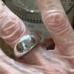 GENUINE PANDORA LIQUID SILVER FLOW RING